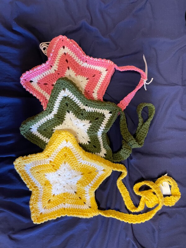 Crochet star bag